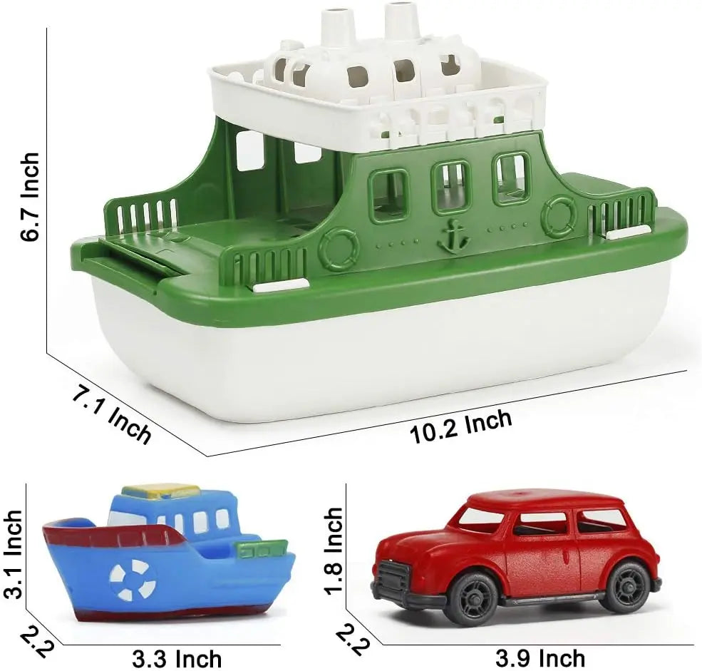 Badspeelgoed Boot & Mini Auto Set – Drijvend Waterspeelgoed met Sproeifunctie voor Kinderen