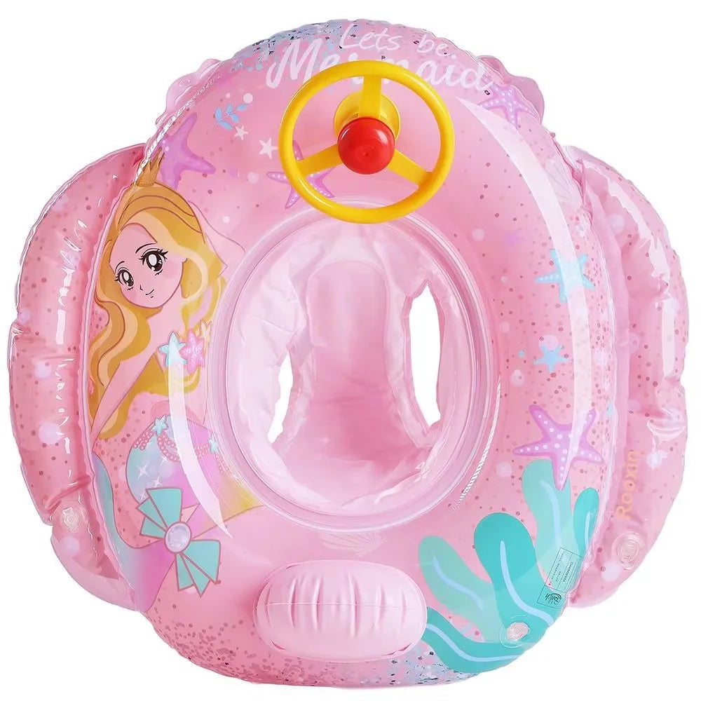 ! Baby Zwemband met Zonnedak – Opblaasbare Baby Float voor Zwembad & Strand (1–5 jaar)