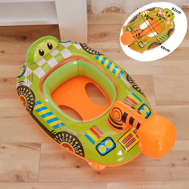 ! Baby Zwemband met Zonnedak – Opblaasbare Baby Float voor Zwembad & Strand (1–5 jaar)